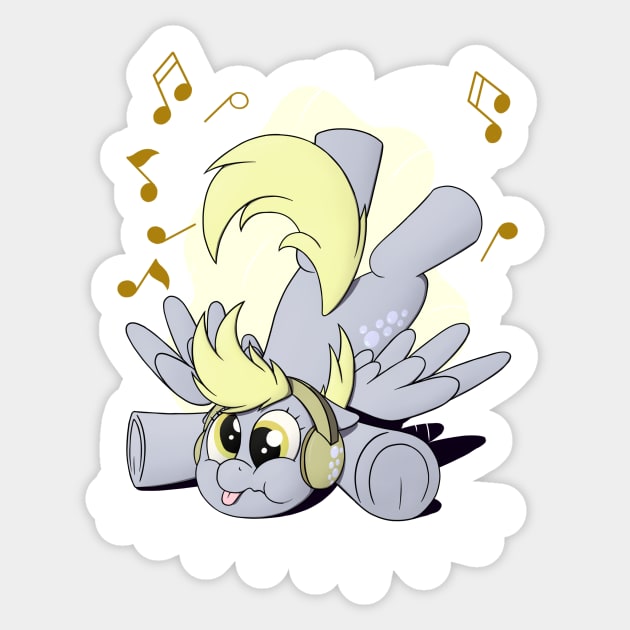 Derpy with Headphones Sticker by Heartbeat Unicorn